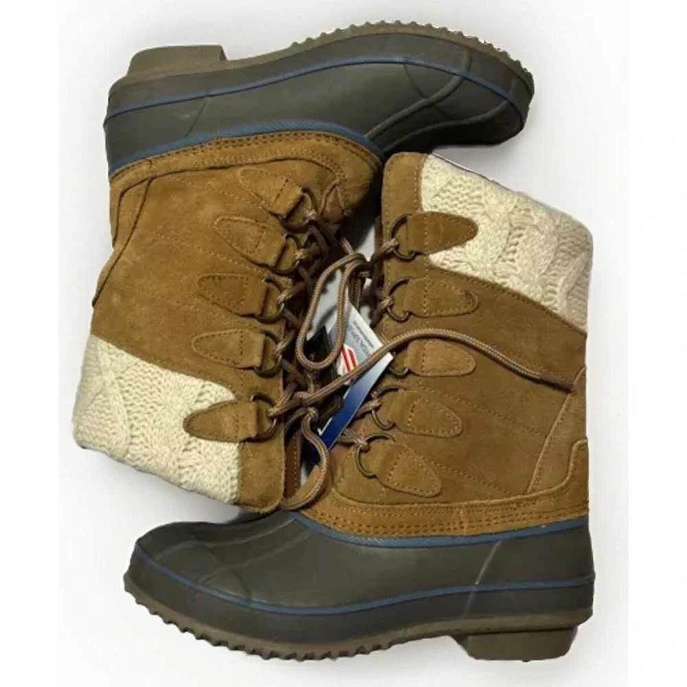 NWT Khombu Women's Boots Size 6M, Brown, Cozy Thermolite Cold Rated‎